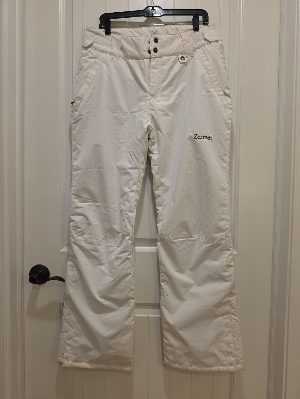 Zermatt White Snow Pants Large